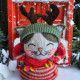 Christmas Cat Felt Sewing Pattern PDF – 6 Inch Doll with Reindeer Hat & Sweater
