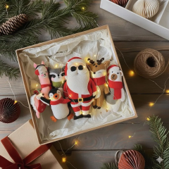 Christmas Felt Ornament Sewing Patterns PDF – 7 Holiday Animals & Santa