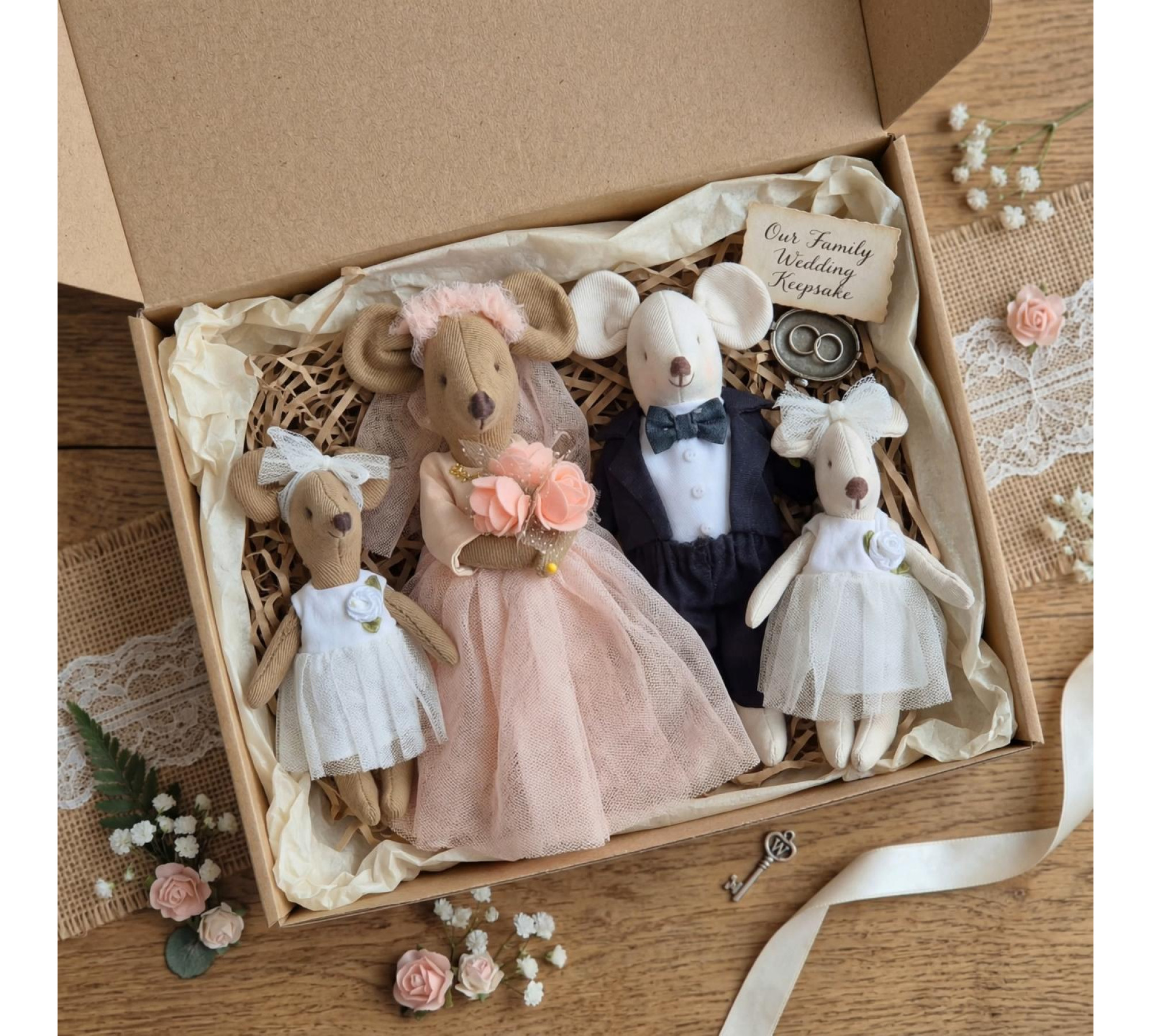 Wedding Mouse Sewing Pattern PDF – Bride and Groom Mouse Doll Tutorial with Clothes