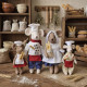 Mouse Baker Sewing Pattern PDF – Cute Mouse Family Doll with Clothes and Bakery Accessories